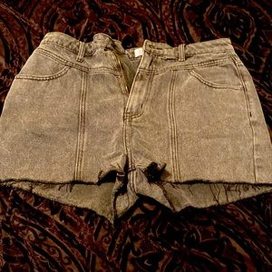 WORN ONCE ACID WASH SHORTS